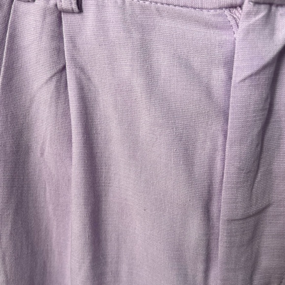 Sophie Rue Pleated Straight Linen Pants in Lavendar - Picture 3 of 11